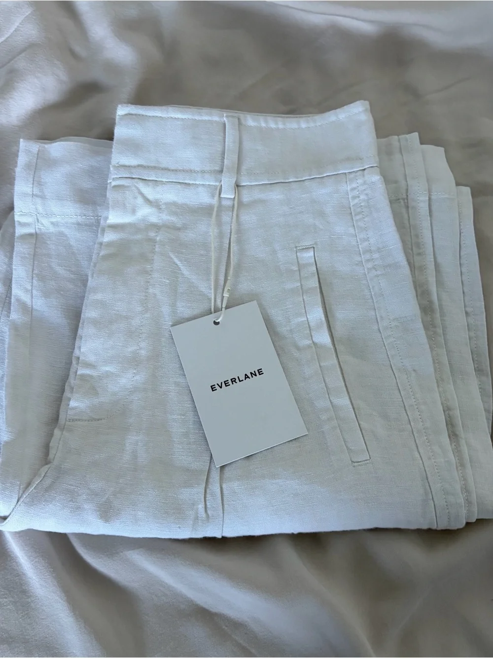 NWT Everlane Way High European Flax Linen Pants